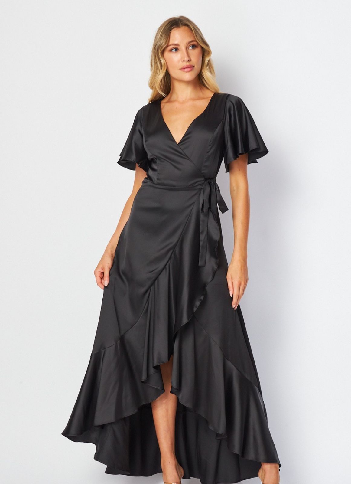 BLACK SILKY DRESS