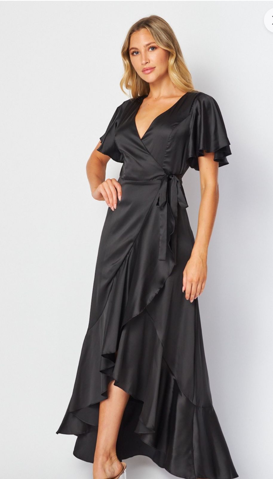BLACK SILKY DRESS
